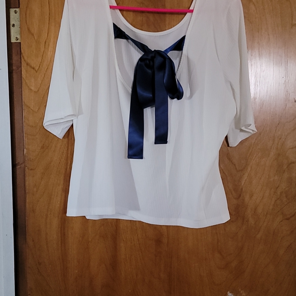 Shein bow blouse